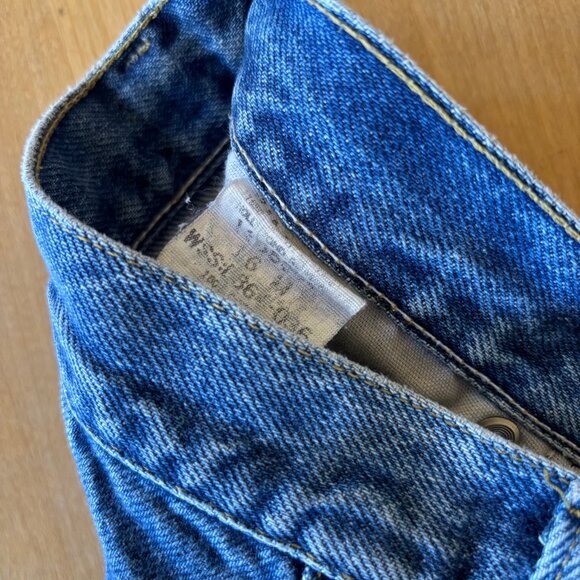 Vintage Navy Blue Riders Denim Jeans High Waisted Straight Leg Pants 16 - Picture 6 of 7